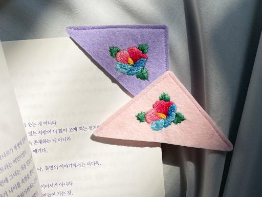 꽃자수 책갈피 #무궁화