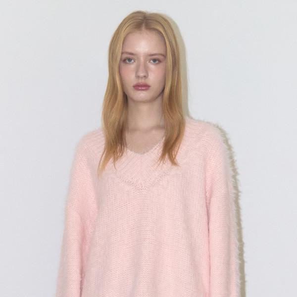 ANGEL V NECK KNIT (PINK)