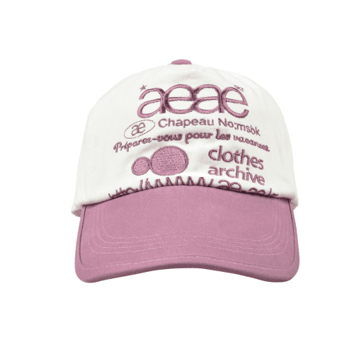 WEB LOGO TWO TONE BALL CAP - [WHITE/PINK]