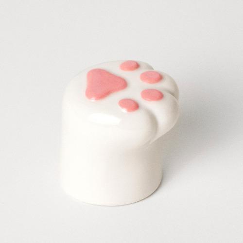 행복한 고양이 술잔 (흰둥이)