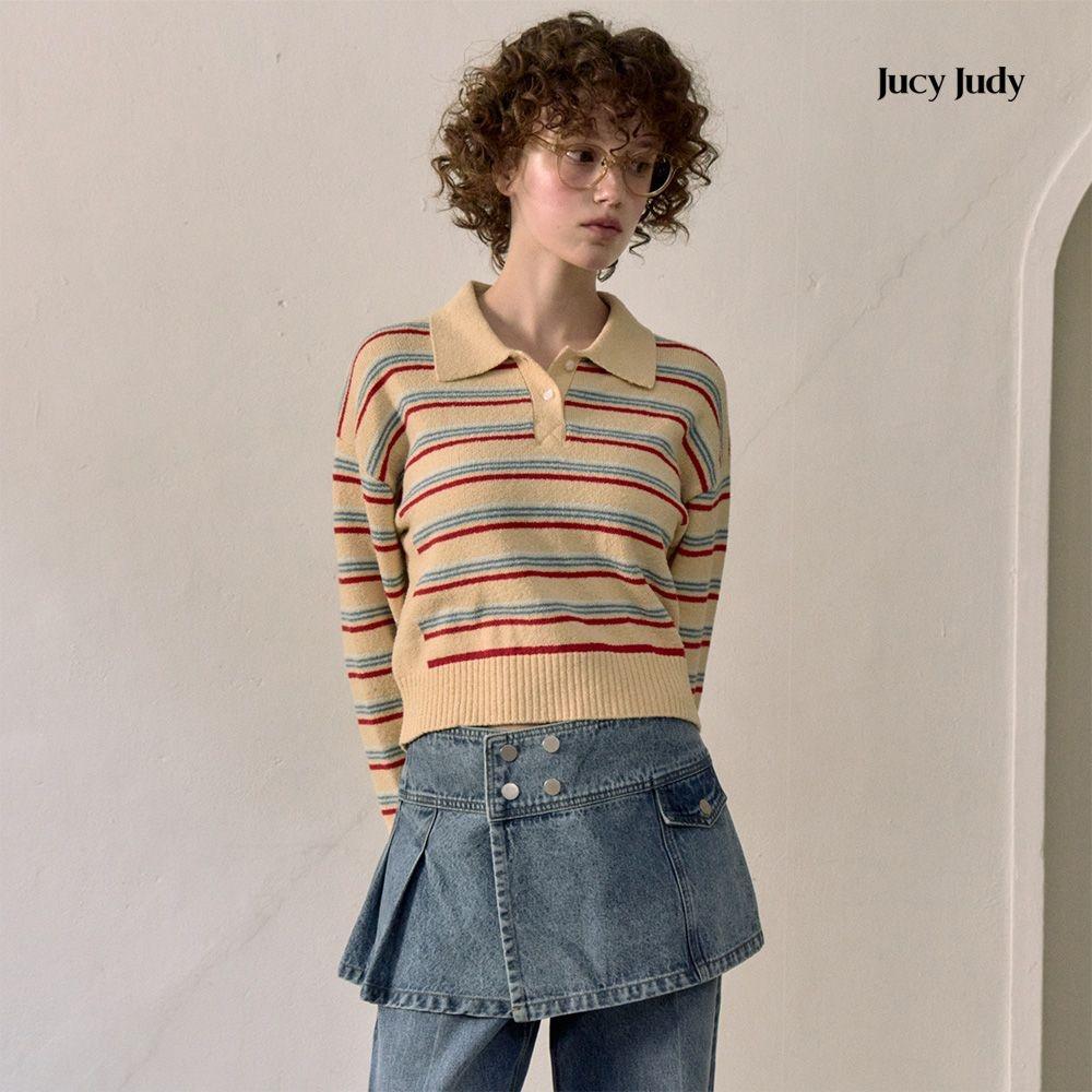 [패션52]스트라이프카라풀오버