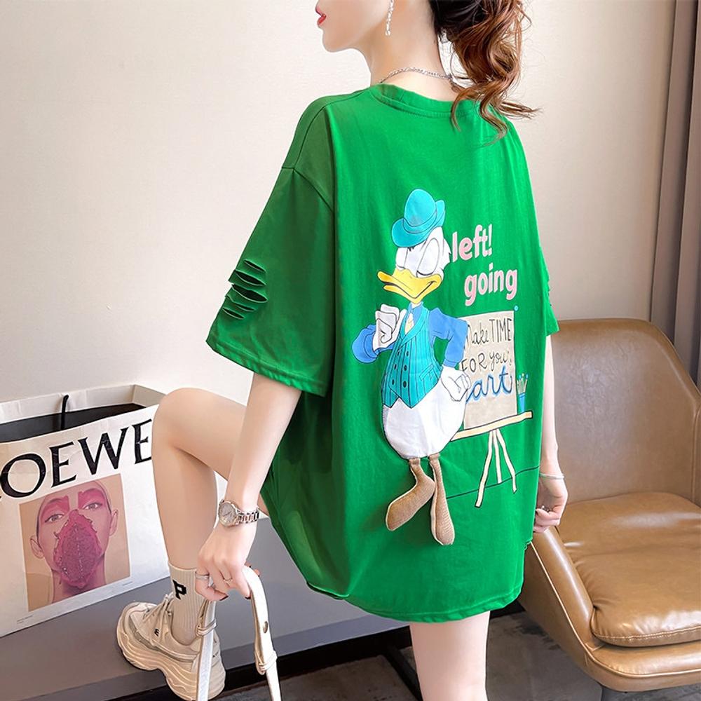 디즈니 도날드덕 루즈핏 3컬러 반팔 티셔츠