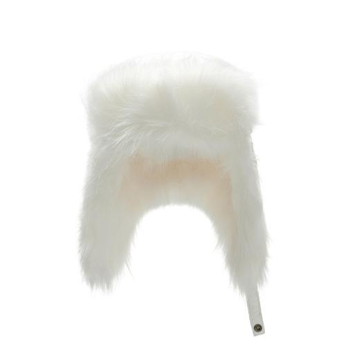 [New Drop -10%] FUR TRAPPER HAT_DOT WHITE