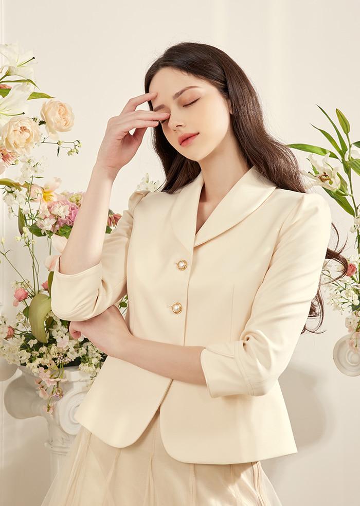 Miranda Short Jacket (Beige)