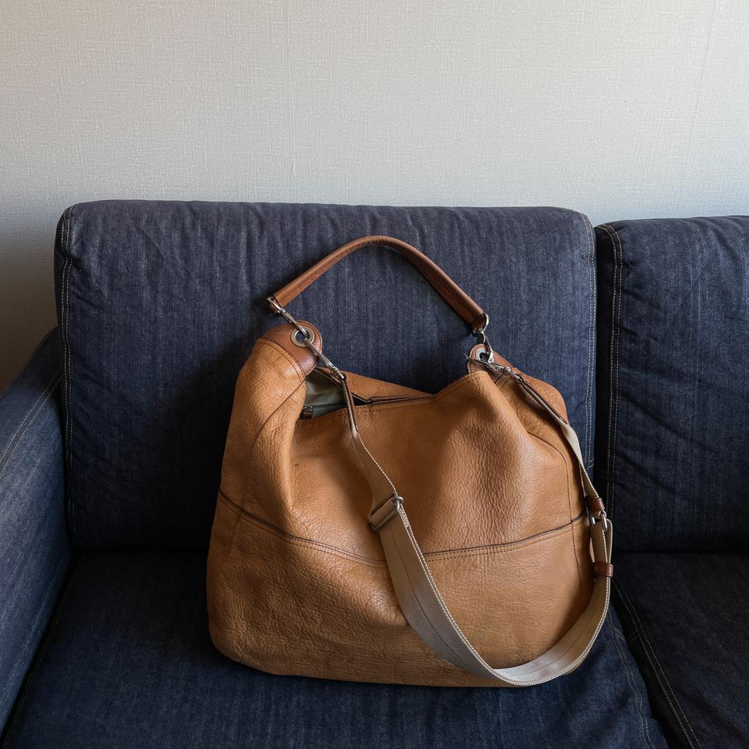 MARGARET HOWELL - 2way Shoulder Bag (Leather / Natural Camel)