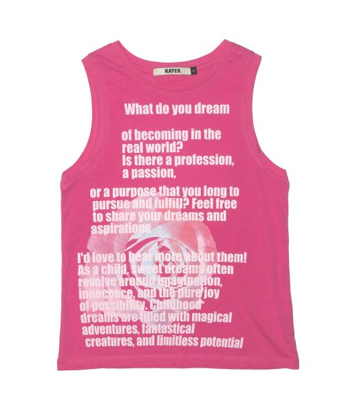 Rose Sleeveless Tee - PINK