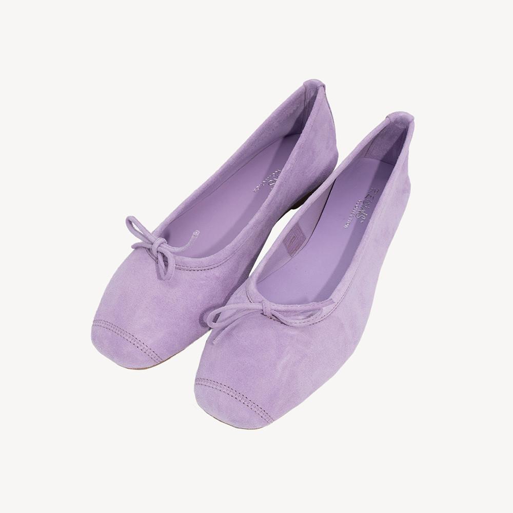 REQINS 흐꺙 하모니 발레리나 스웨이드 플랫슈즈 라벤더