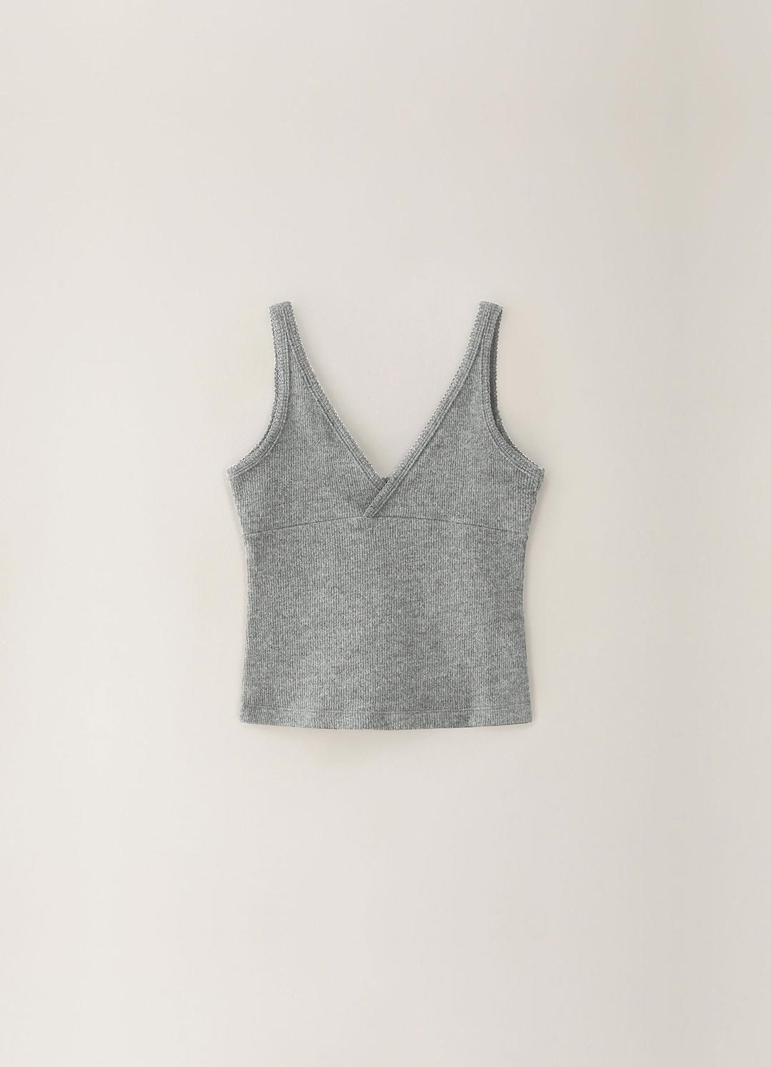 Knitted Embroidery Sleeveless - Gray (2월 말 순차배송)