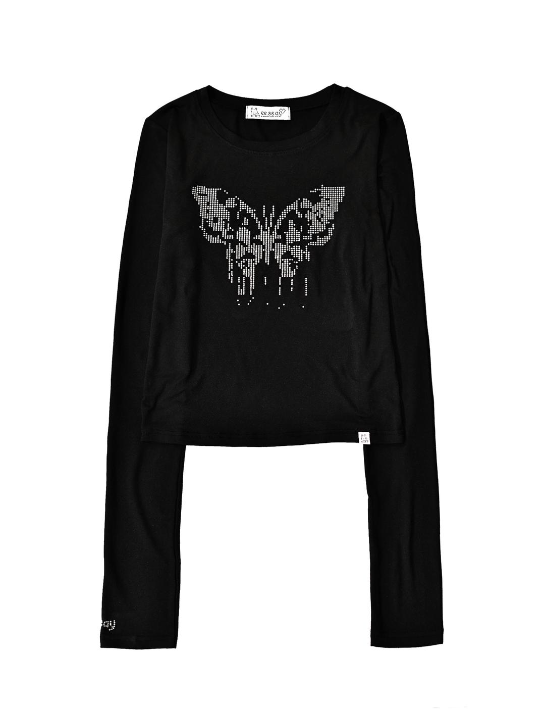 TWINKLE BUTTERFLY T-SHIRT [ BLACK ]
