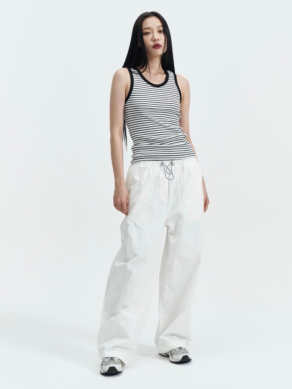 드로우스트링 팬츠, 화이트