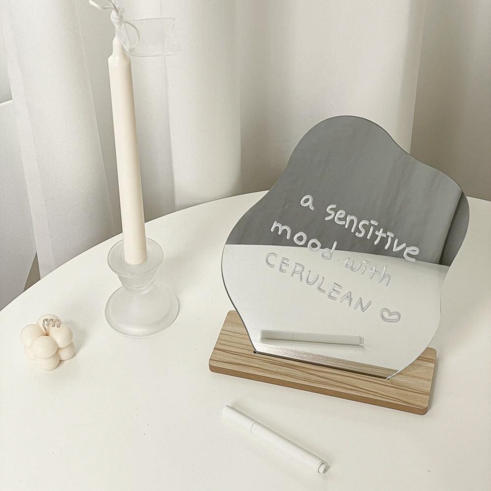 비정형 탁상 거울 아크릴 노프레임 원목 심플 거울