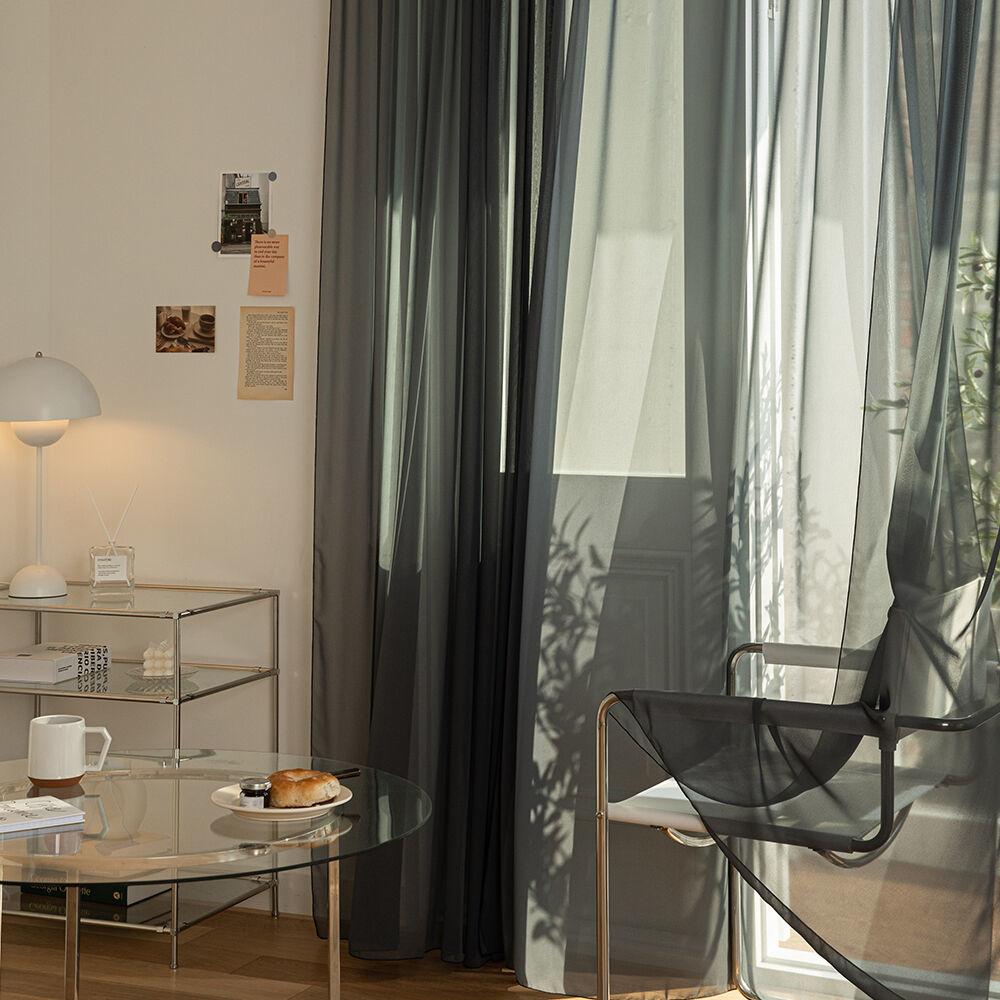 소르베 한 장 커튼 다크그레이 145x240cm