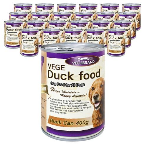 베게브랜드 반려견 원형 오리고기캔 400g, 오리고기맛, 400g, 24개 - 캔 | 쿠팡