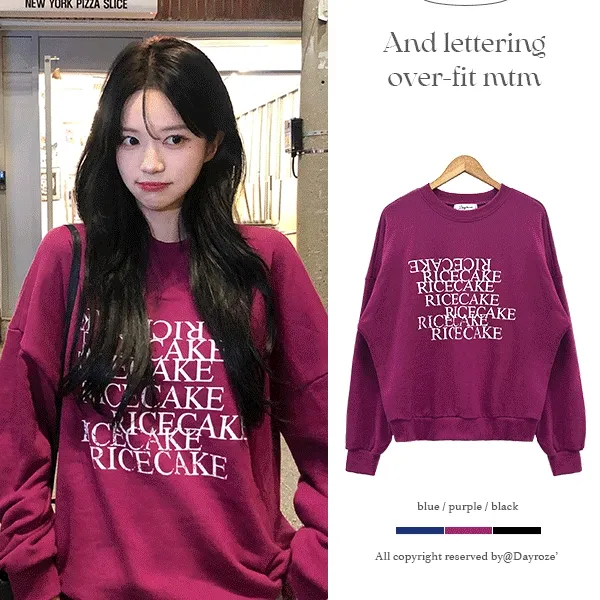 [MADE/UNISEX/커플템강추!] 앤드 레터링 오버핏 맨투맨 (3color)