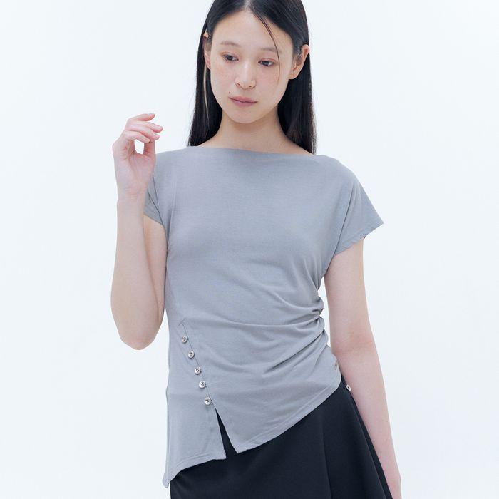 Side shirring slit top GREY