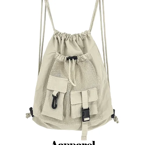 [🔥전색상 당일출고🔥] 가을 어텀 버클 메쉬 네트 복조리 가방 스트링 나일론 스포티 힙 아이패드 노트북 짐색 백팩 GB073