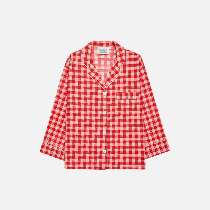 Cheeky Check Pajama Set (Pinky Red)