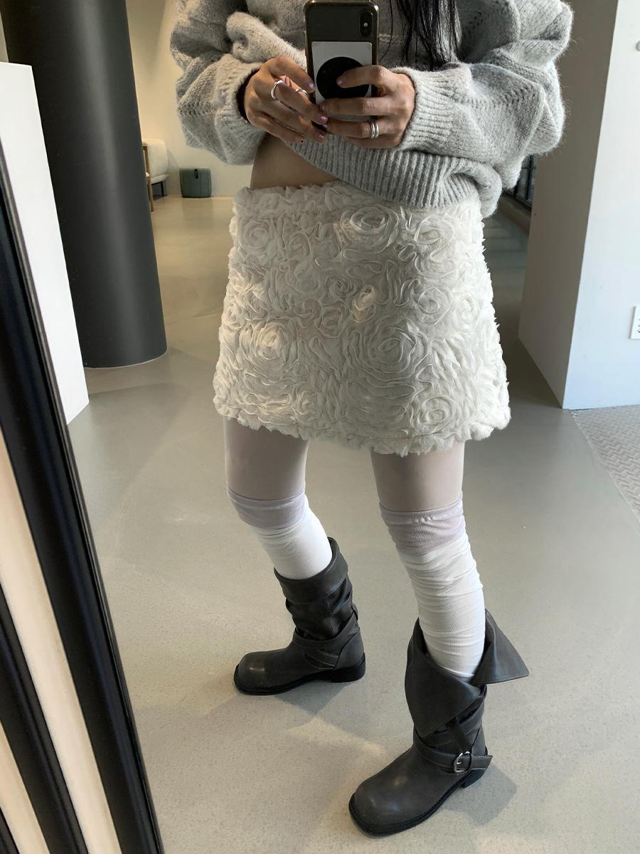 Bloom texture skirt (2color)