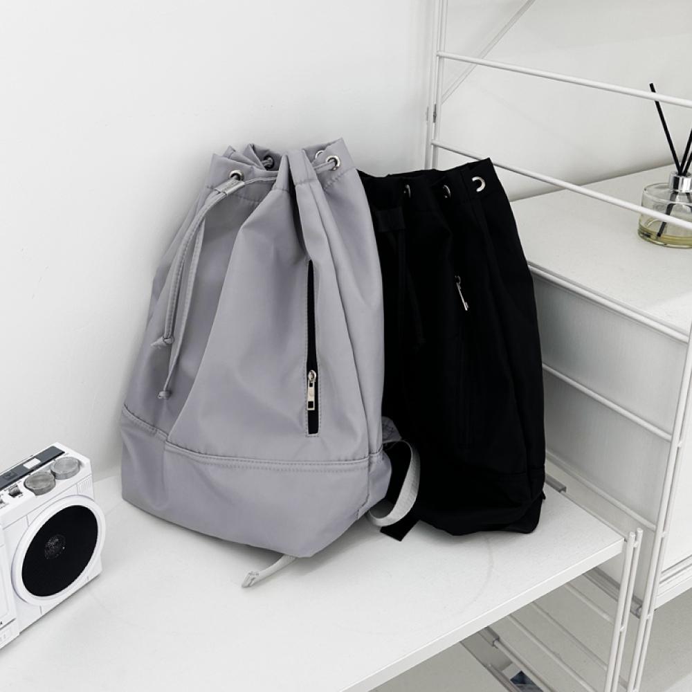 나나상점 🚀누적1만개/당일출고🚀y2k 심플 지퍼 복조리 백팩 2color 보부상 데일리 유니크 가방 꾸안꾸 여행 대학생