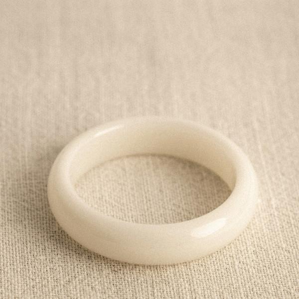 WHITE JADE BANGLE