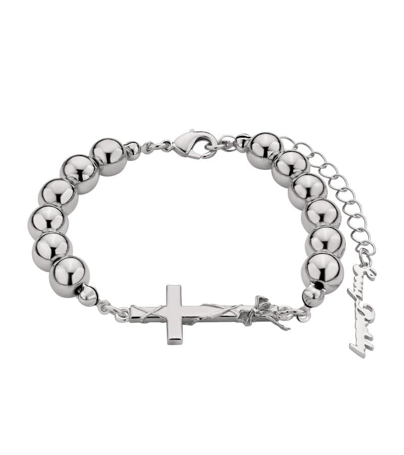 Corset cross ball chain bracelet