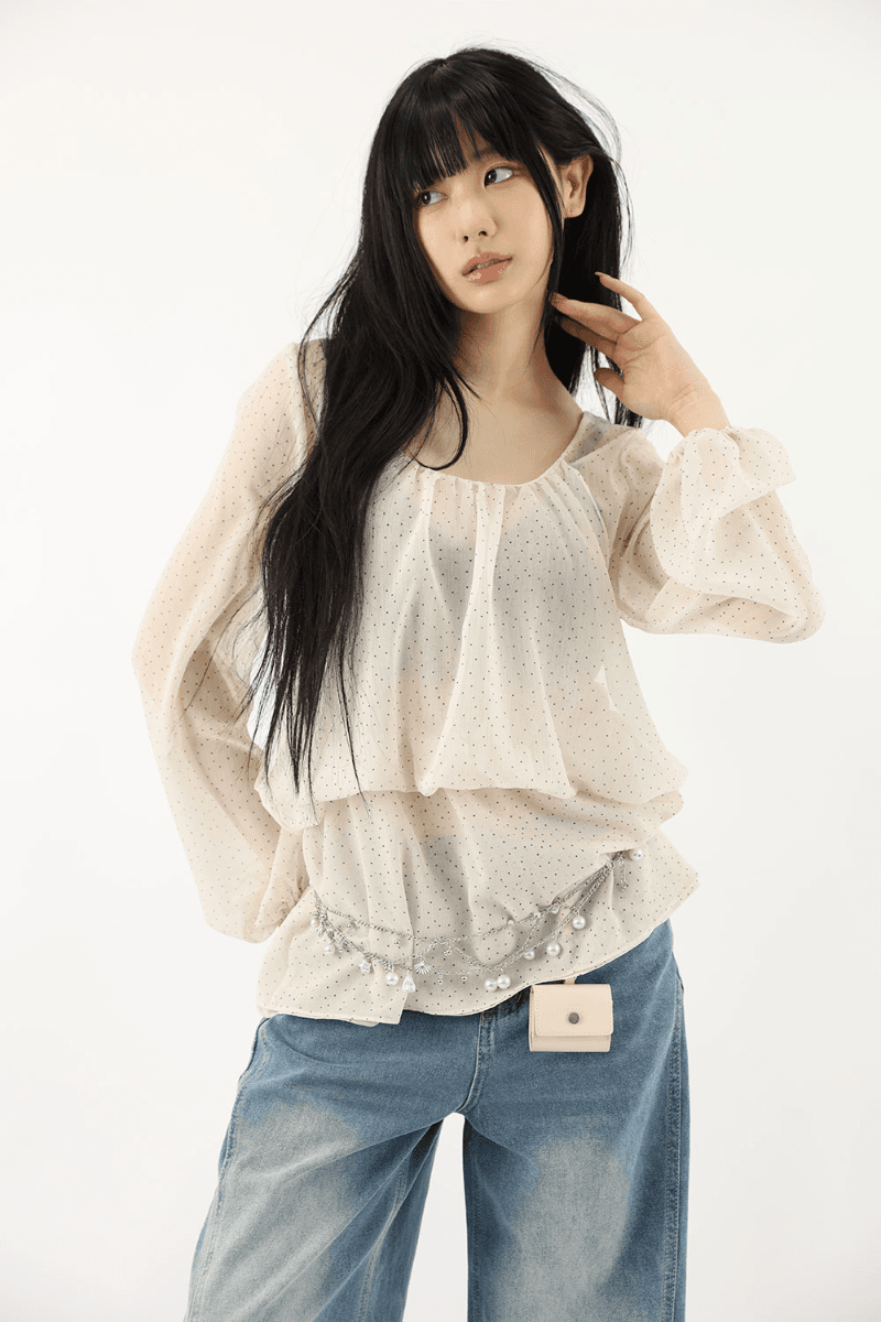 에쉬 쉬폰 블라우스