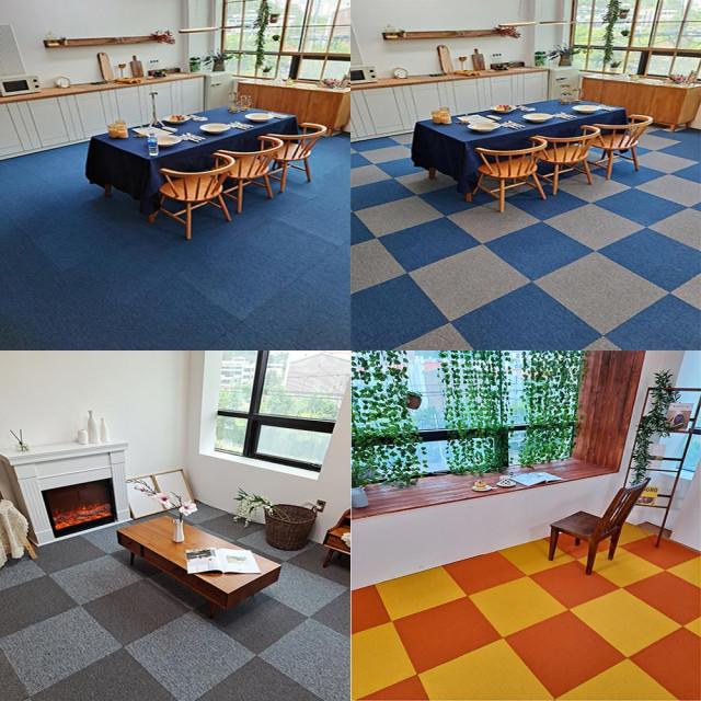 타일 카페트 조각 방염 매트 거실 사무실 현관 베란다 학원 카페 바닥