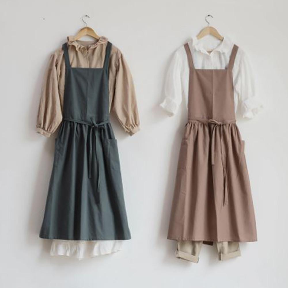 유치원앞치마 생활작업복 모던 주방 다용도 린넨 앞치마