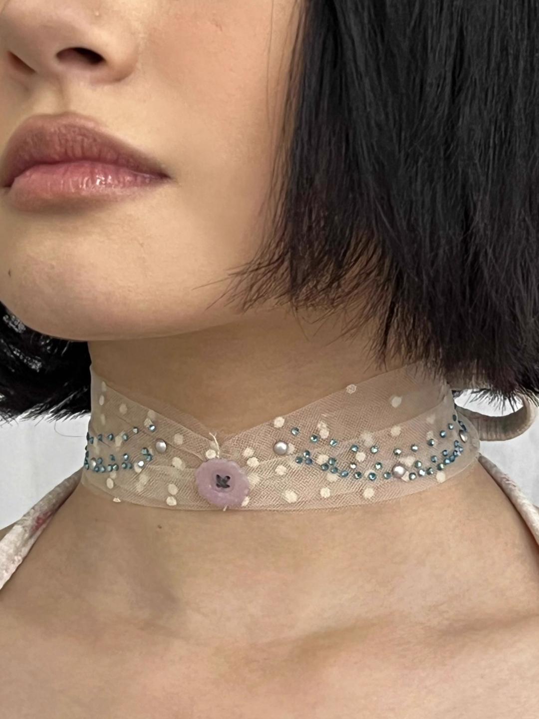Holy Cute Polka Dot Mesh Choker