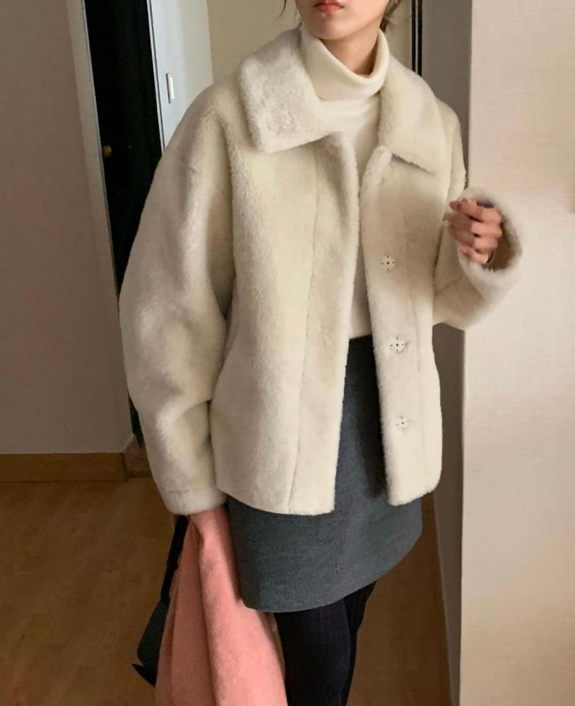 jinsim 진심 블랑 시어링 무스탕