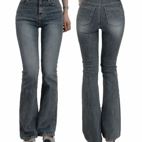 (+기모추가) [XS부터! / 히든밴딩 / 인생부츠컷] 샌디 황토 워싱 시화 잘록핏 하이웨스트 롱 부츠컷 데님