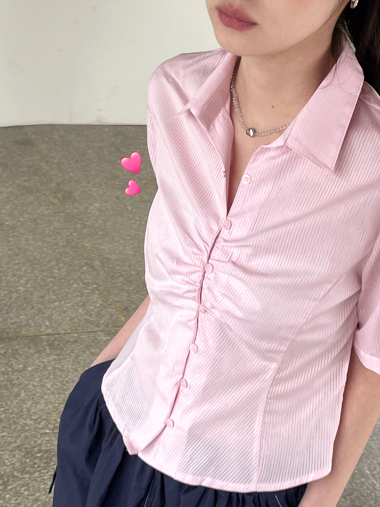 김아홉 silhouette half shirts
