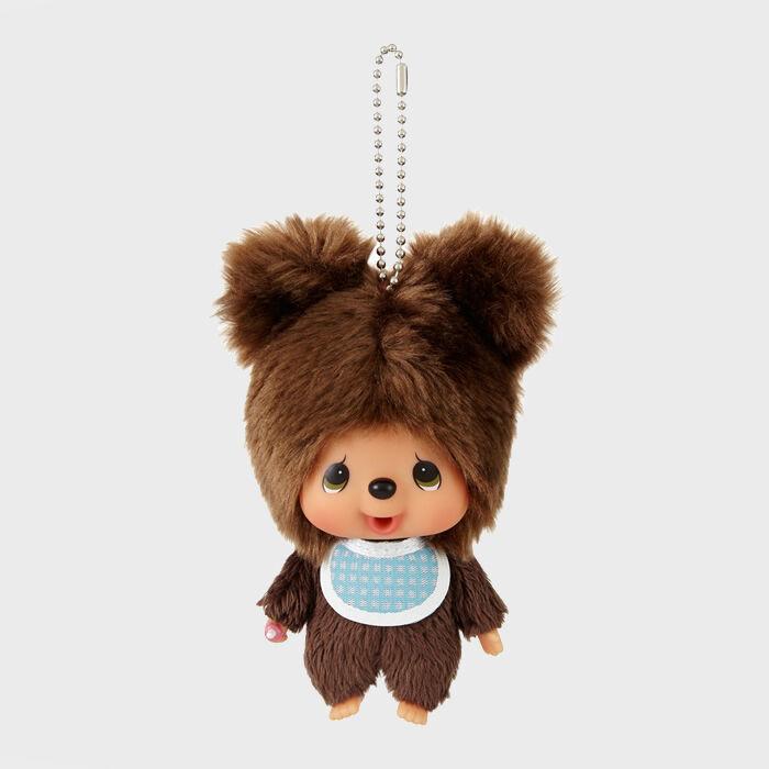 Monchhichi Friends Kuma Big Head SS Mascot Keychain