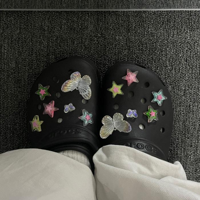 리틀림 Y2k 스타스타 나비 슬리퍼 파츠 참 세트 12pcs