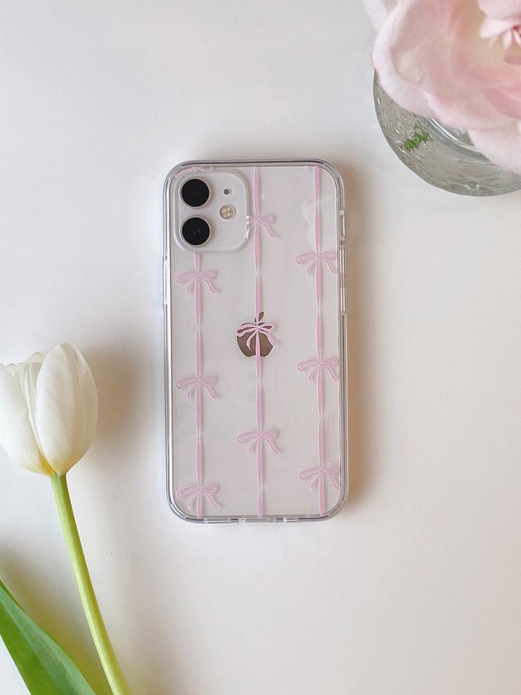 발레 코어 리본 젤하드 케이스 아이폰 갤럭시