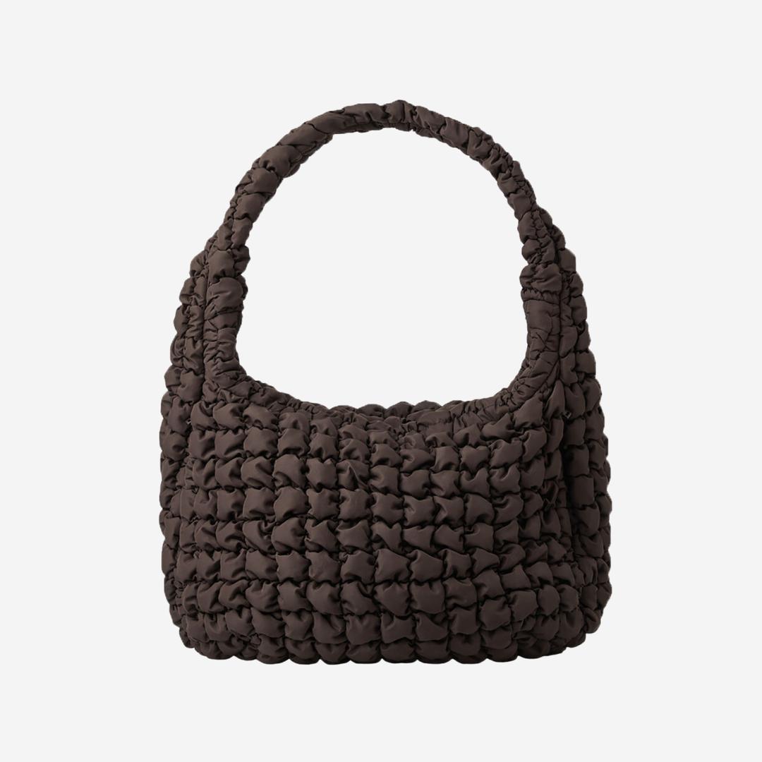 COS Quilted Oversized Shoulder Bag Brown