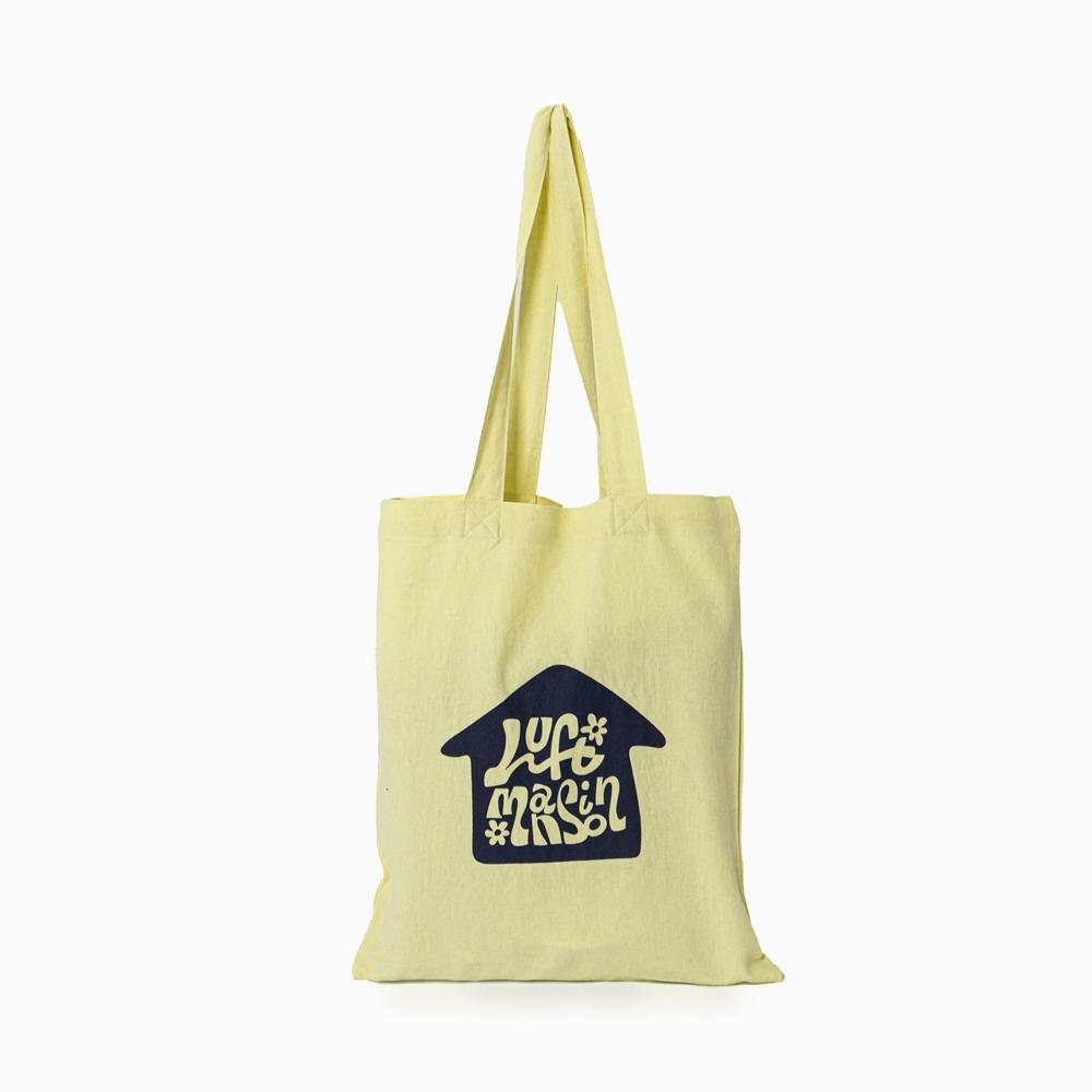 Toyameg x Mansion eco bag - Light yellow&Navy