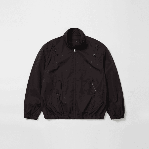 BUTTONED HARRINGTON JACKET (BROWN)