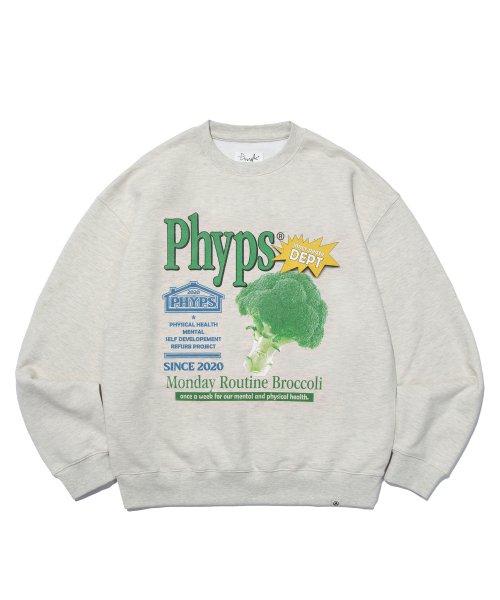 PHYPS® BROCCOLI MARKET CREWNECK OATMEAL