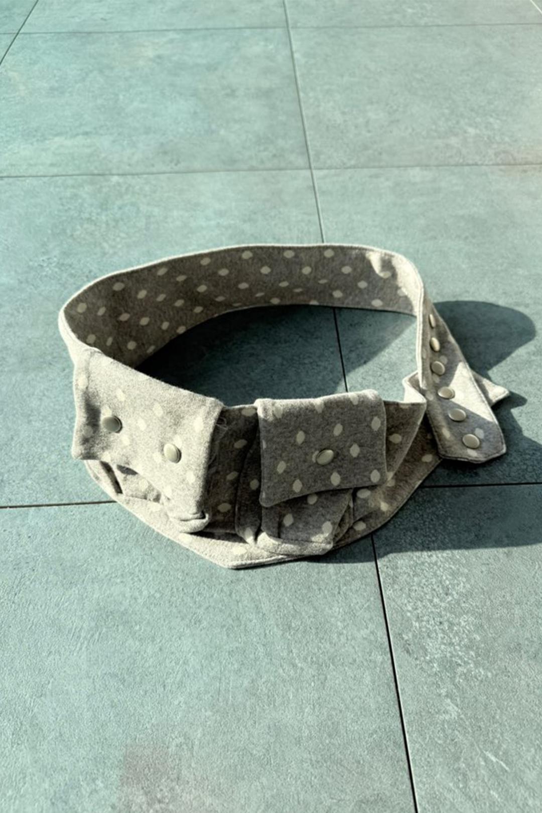 46.Dot Pattern Belt Bag.Grey