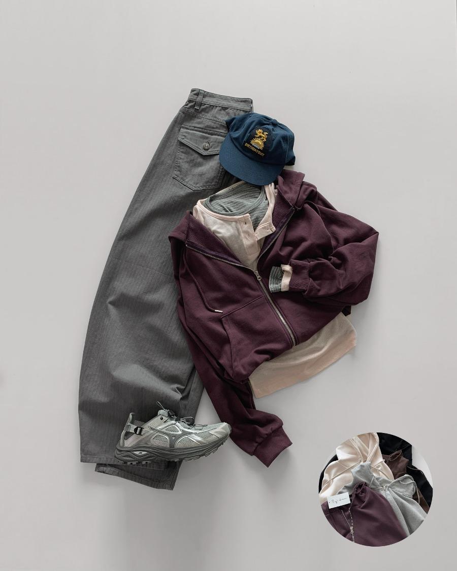 스탠다드 크롭 후디 풀집업