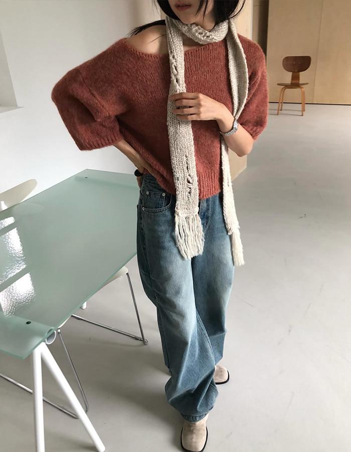 르에브 알파카 울 하프 니트*1주 소요