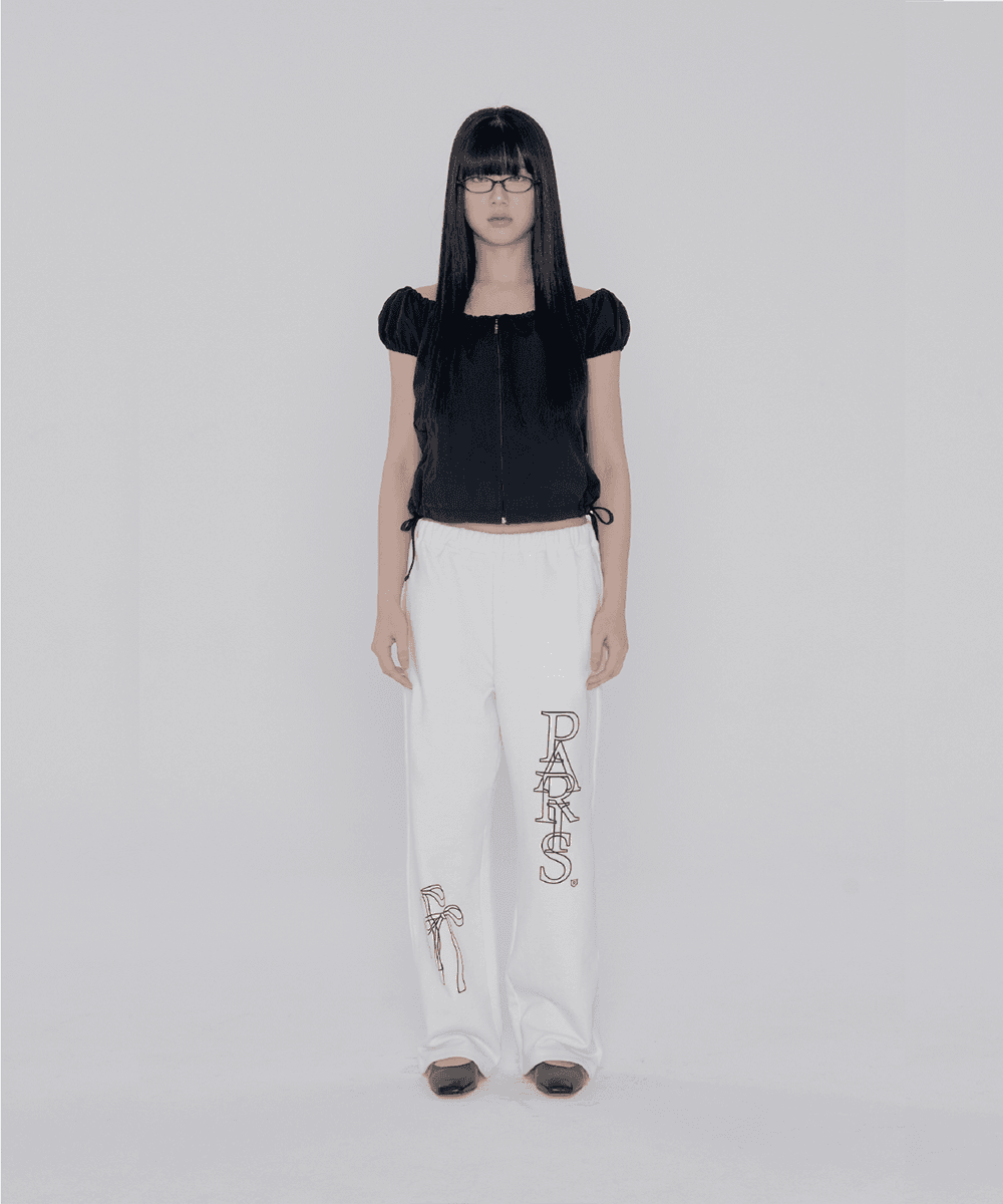 [IBA24UPT21WH] CITY RIBBON JOGGER PANTS