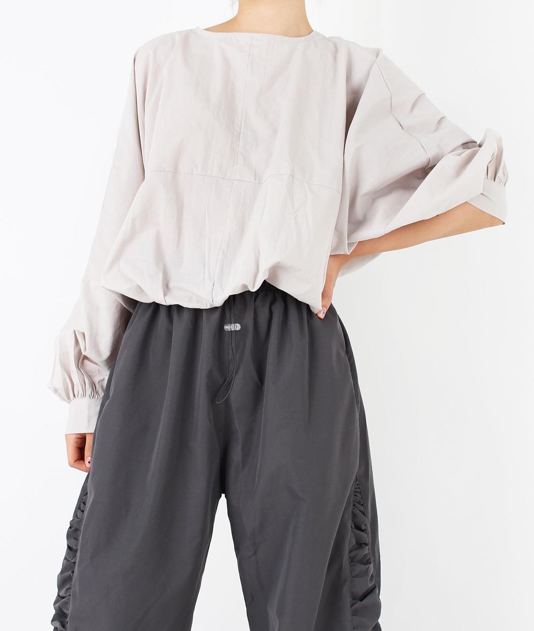 [HQ] banding case crop balloon blouse