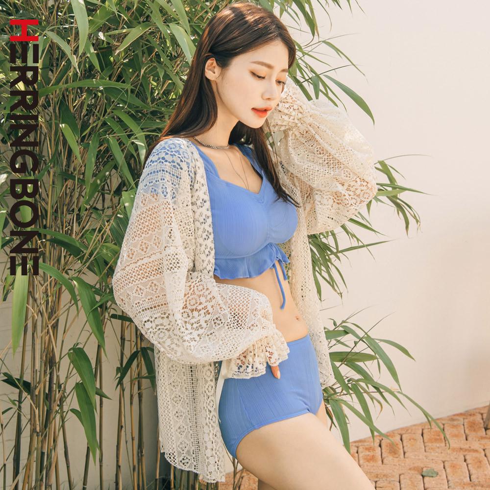 비키니 커버업 니트 망사 여자 수영복 비치웨어 SE136