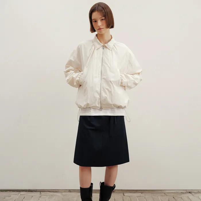 Volume blouson jacket (ivory)
