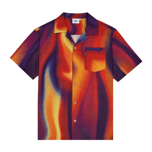 워터 프린트 하와이안 셔츠 (레드)