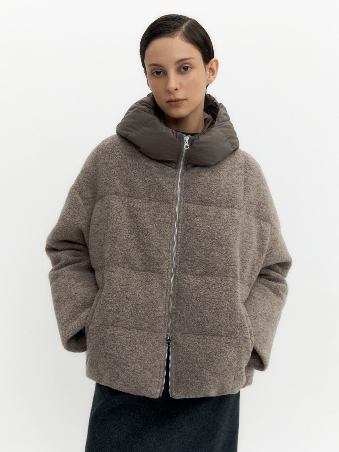 Bouclé Goose Down Jacket