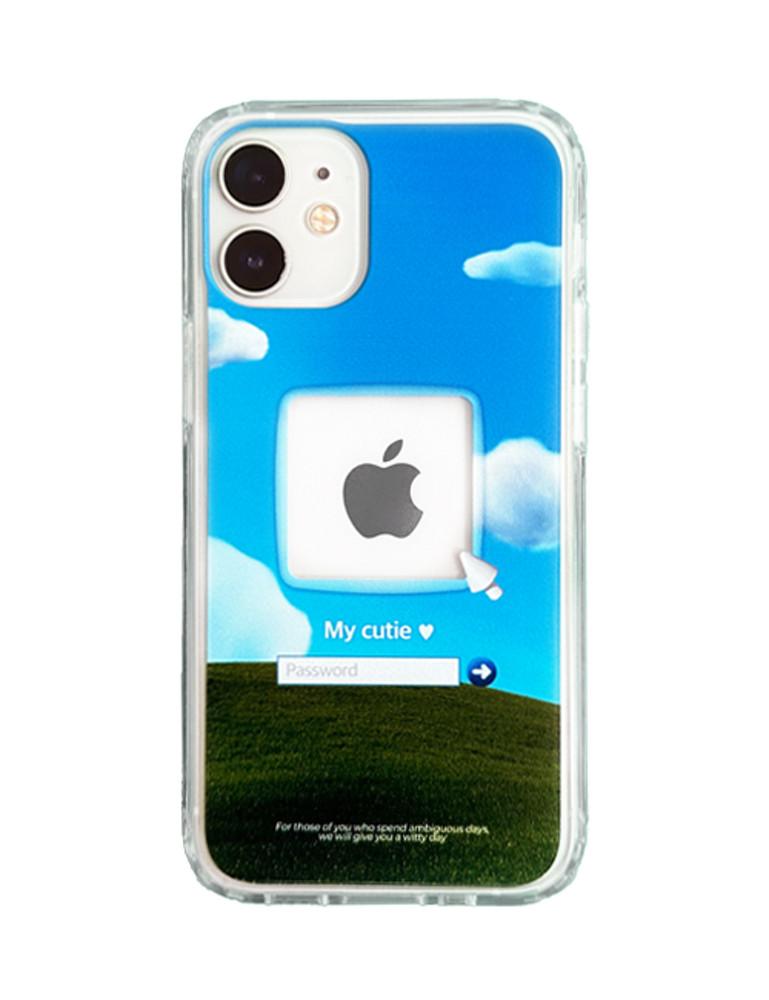 접속 커스텀 젤리 하드 케이스 화이트