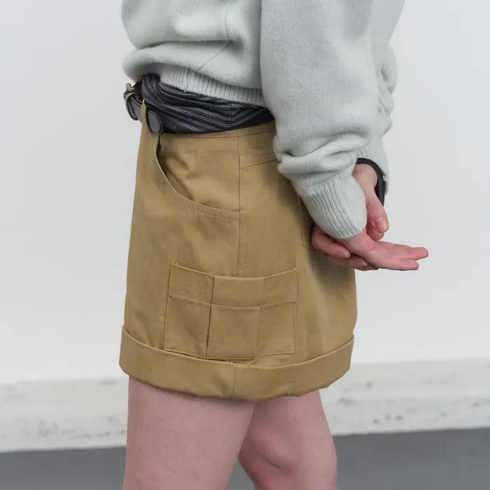 Ease cotton fold shorts - beige
